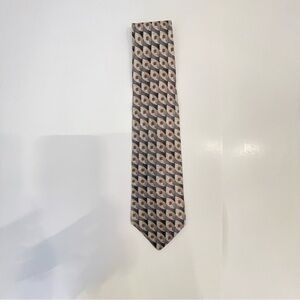 Geometric Taupe and Gray Men's Tie
